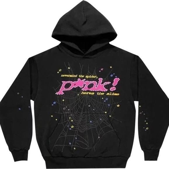 Black Graphic Crewneck Sweater